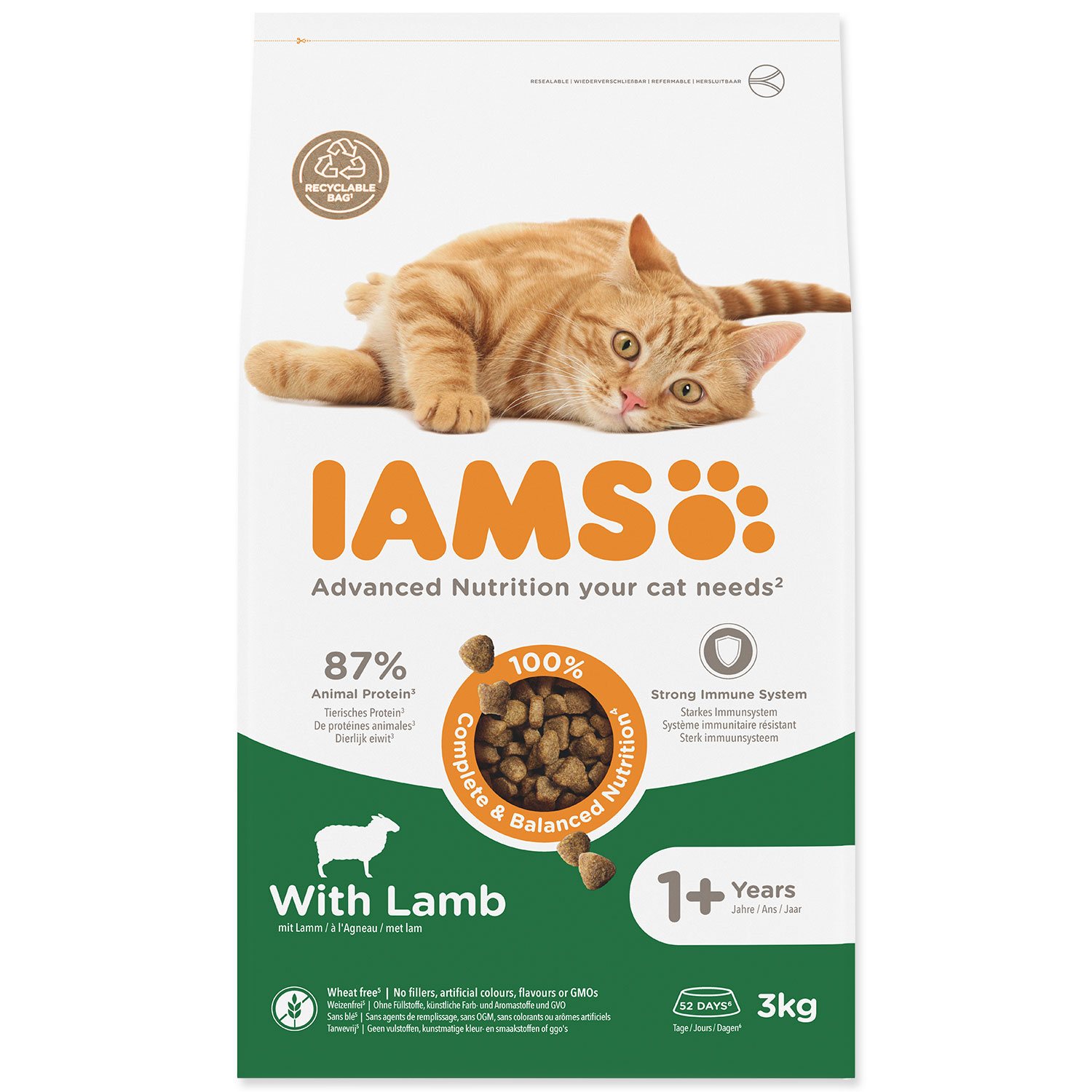 Krmivo IAMS Cat Adult Lamb 3kg