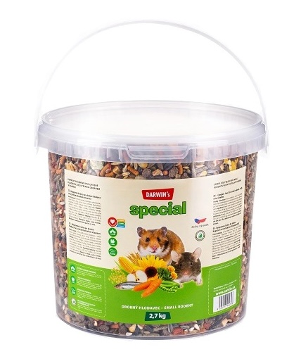 Darwin's Special krmivo drobný hlodavec kyblík 2,7 kg