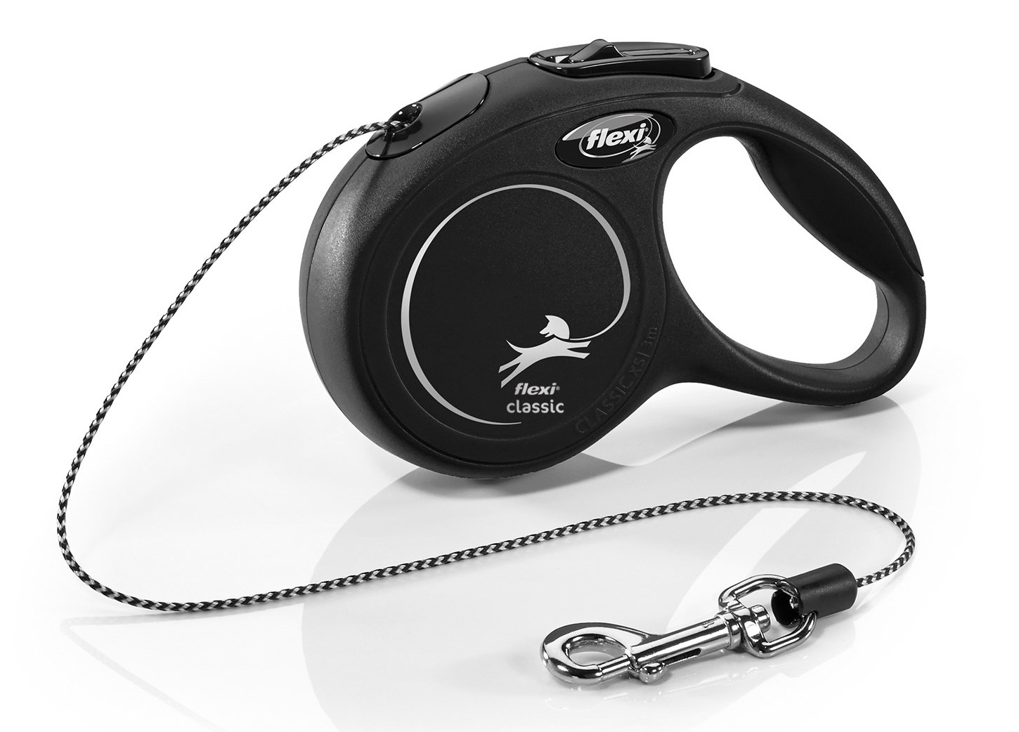 Vodítko Flexi Classic M 8m (max 20kg) lanko černá