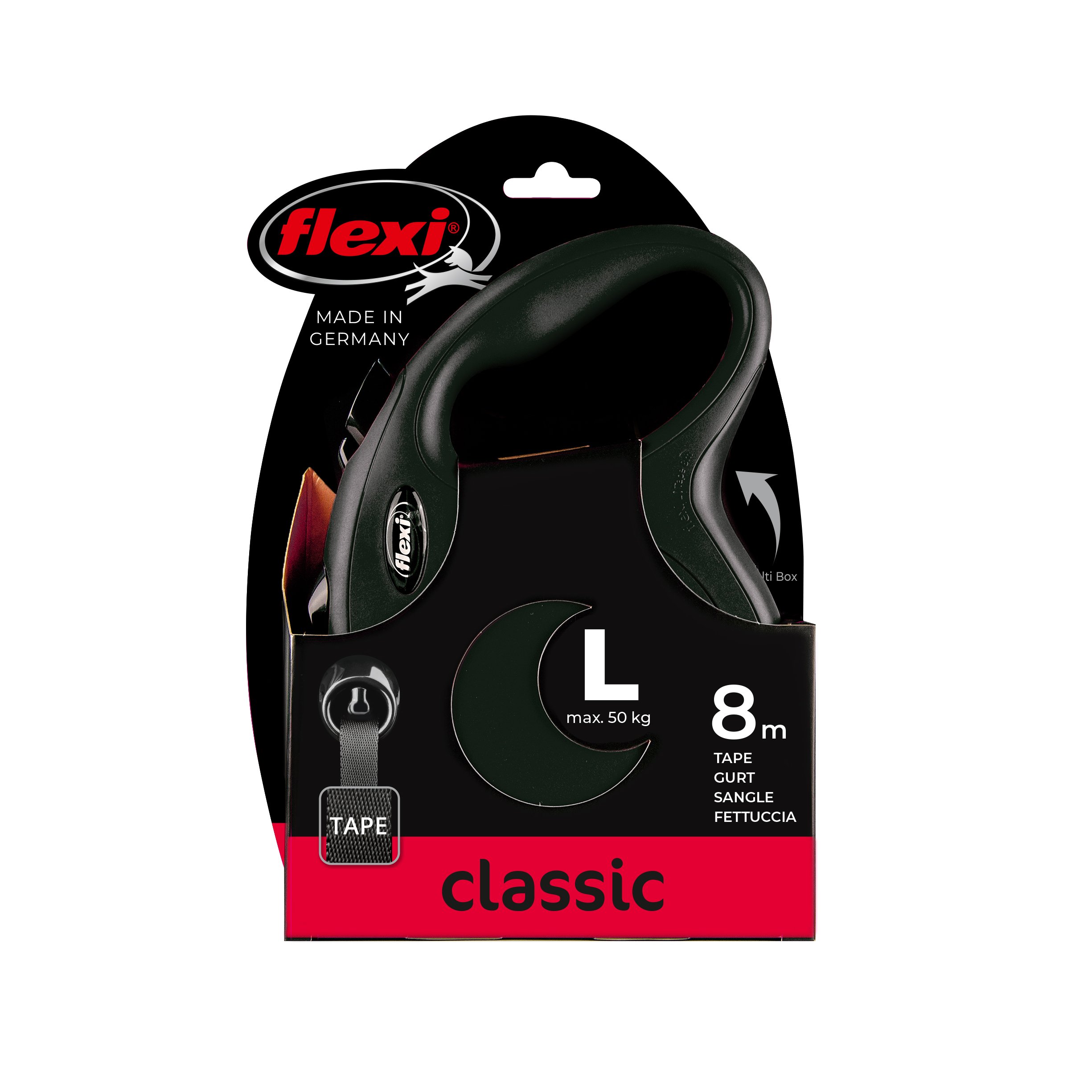 Flexi Vodítko FLEXI Classic NEW XS pásek 3m/12kg černá