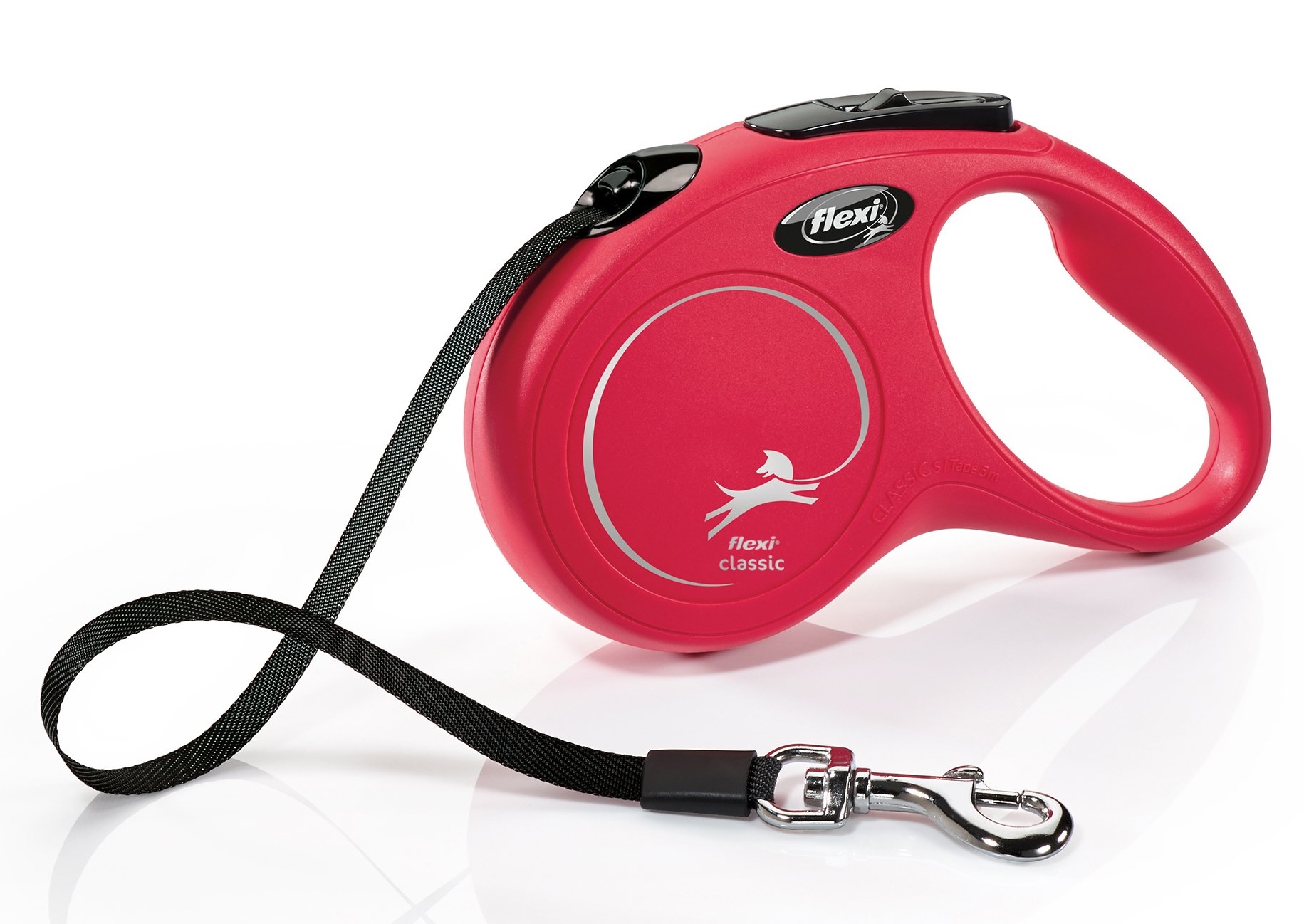 Flexi Vodítko FLEXI Classic NEW S pásek 5m/15kg červená