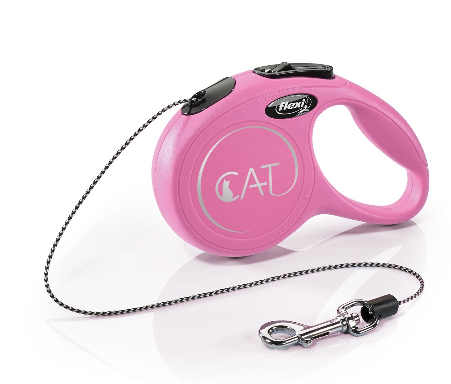 Flexi Vodítko Cat XS lanko 3m růžové