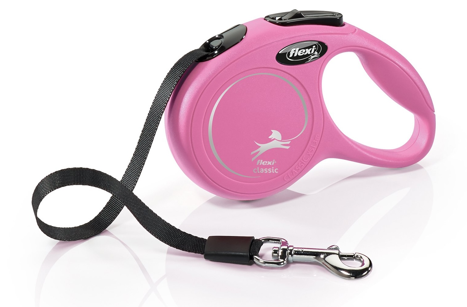 Flexi Vodítko FLEXI Classic NEW M pásek 5m/25kg růžová