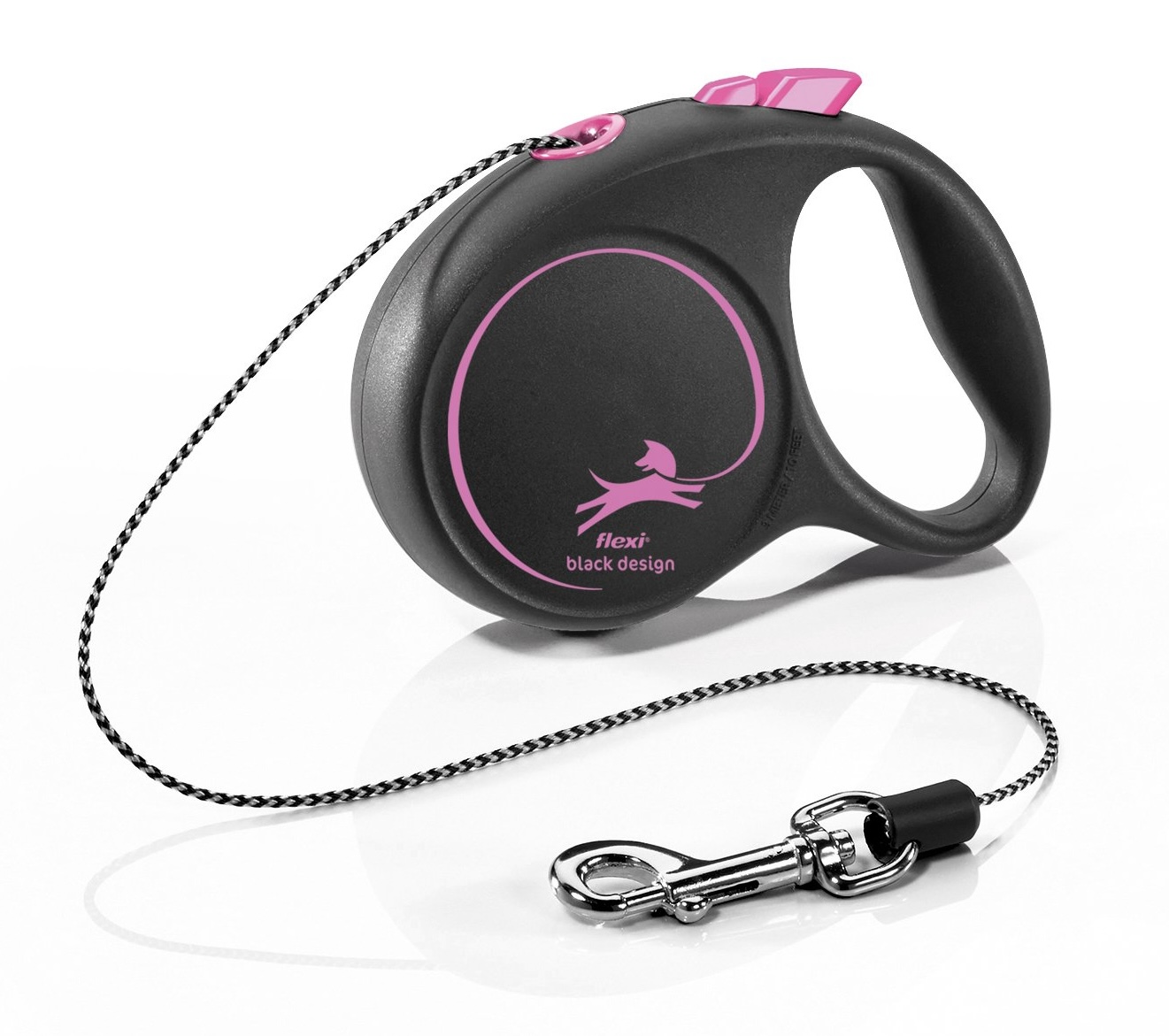 Flexi Vodítko FLEXI Black Design XS lanko 3m/8kg růžová NEW
