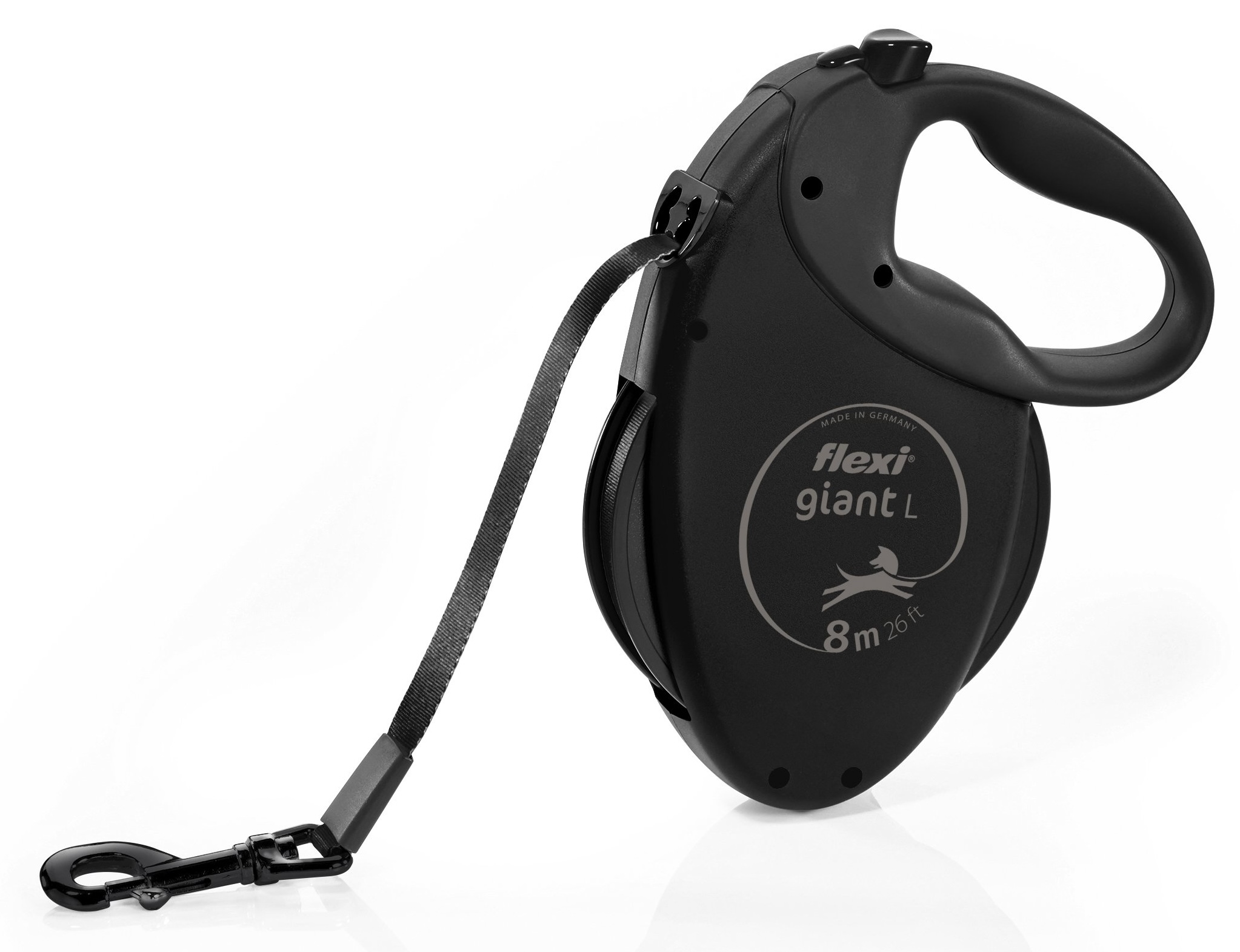 Flexi Vodítko Giant L Black Edition pásek 8m černé