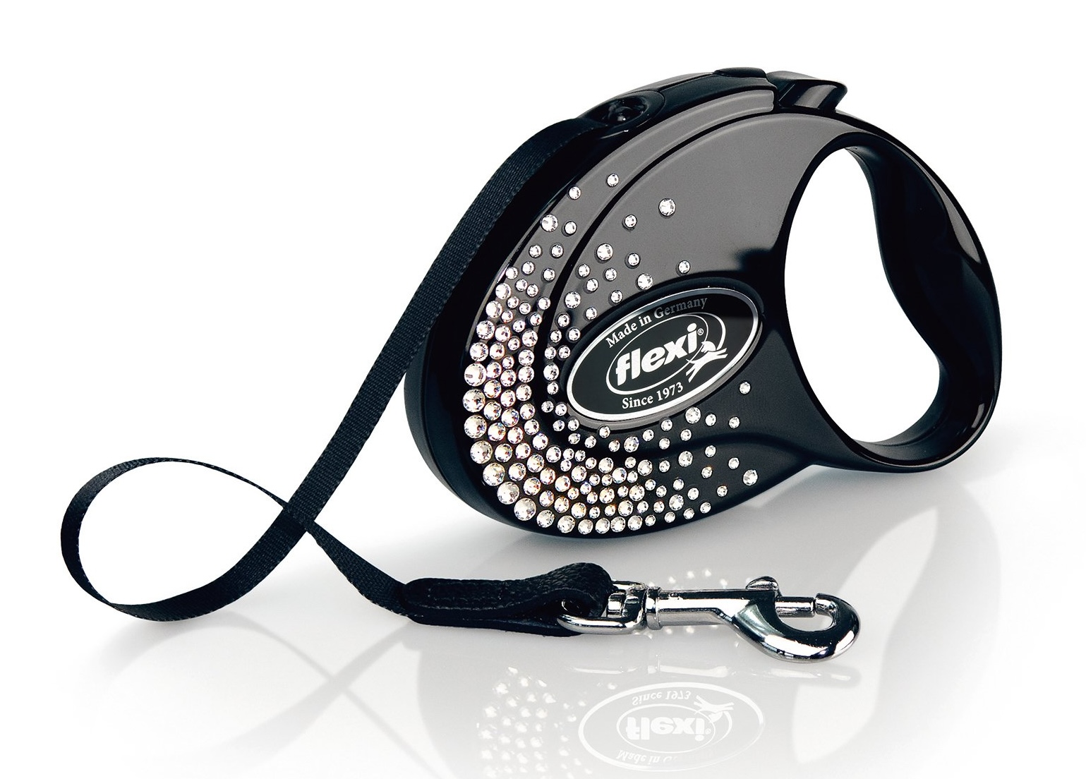 Flexi Vodítko Glam Splash M pásek 5m Crystal