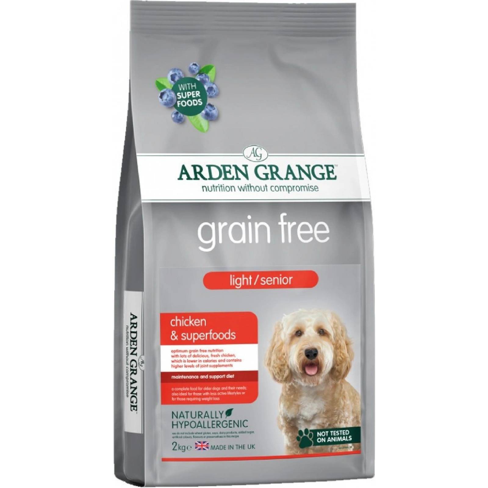 Levně Arden Grange GF Dog Light/Senior Chick&Superfoods 2kg