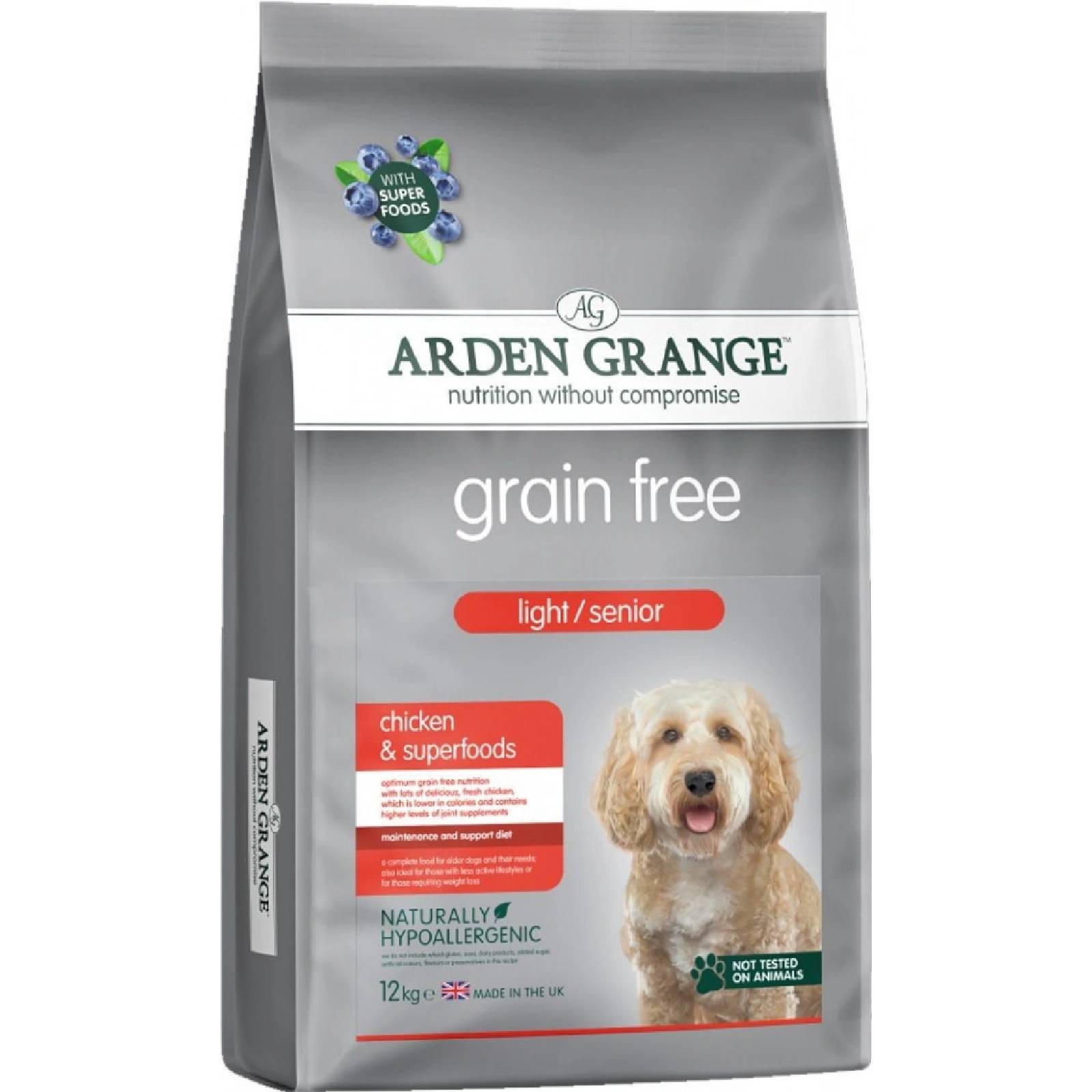 Levně Arden Grange GF Dog Light/Senior Chick&Superfoods 12kg