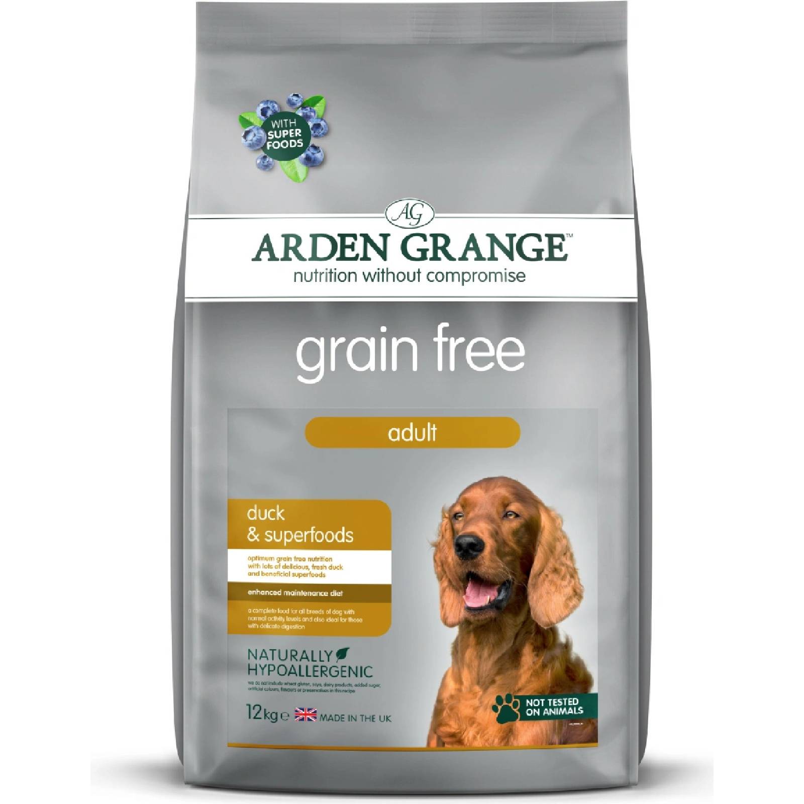 Arden Grange GF Dog Adult Duck&Superfoods 12kg