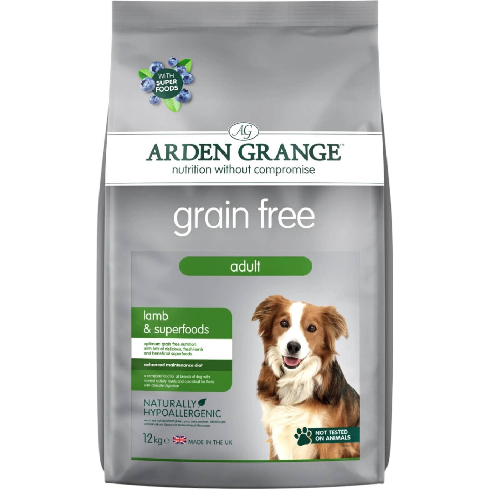 Arden Grange GF Dog Adult Lamb&Superfoods 12kg