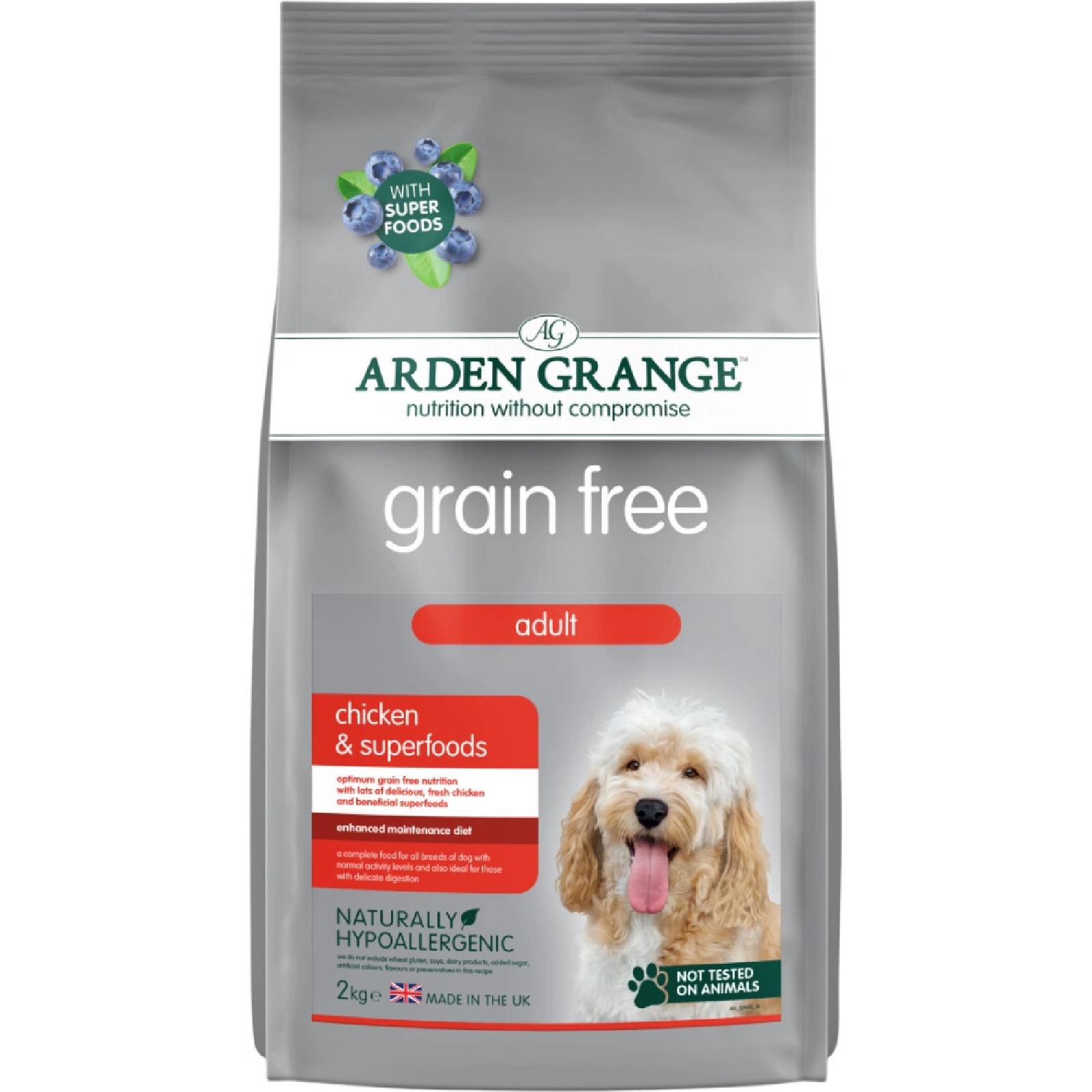 Arden Grange GF Dog Adult Chicken&Superfoods 2kg