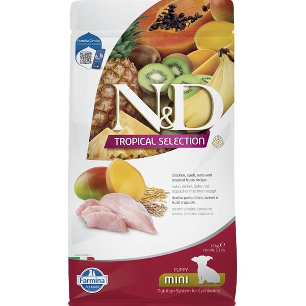 N&D TROPICAL SELECTION Dog LG Chicken Puppy Mini 1,5 kg