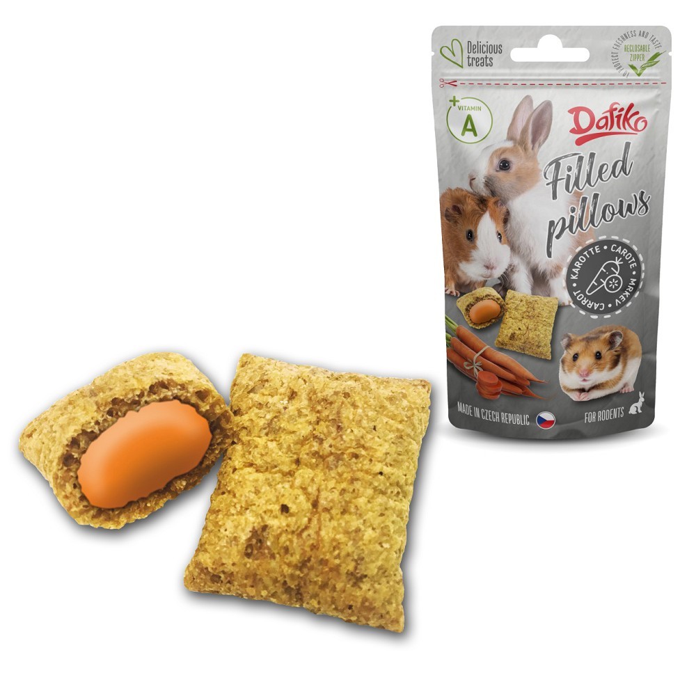 Plněné polštářky mrkev, 40g