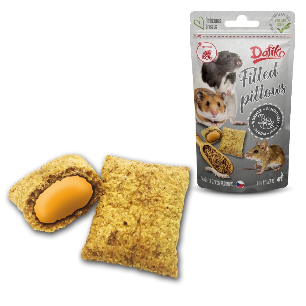 Plněné polštářky červi, 40g