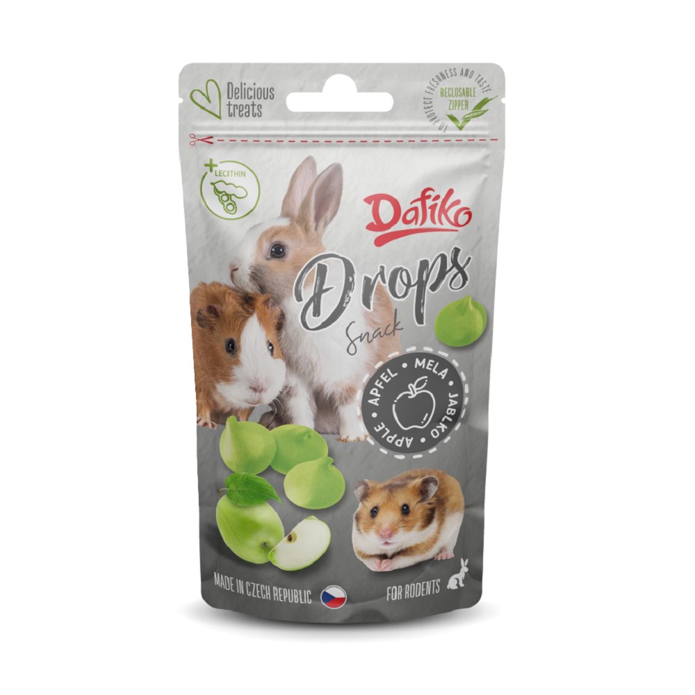 Mlsoun drops jablečný - pochoutka pro hlodavce, 75g