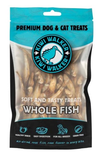 Kiwi Walker Pochoutka vzduchem sušené celé rybky 100g Kiwi