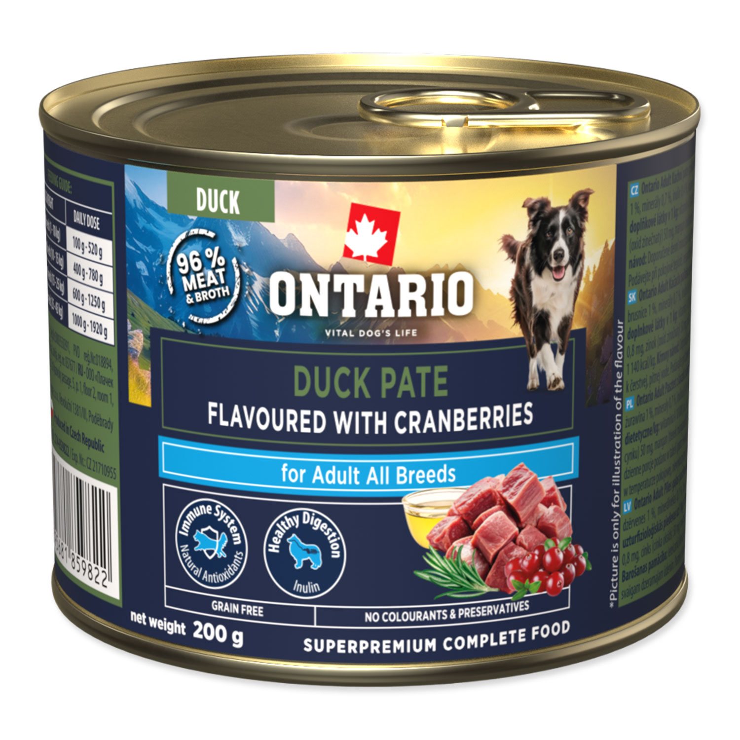 Ontario Adult kachní pate s příchutí brusinek 200 g