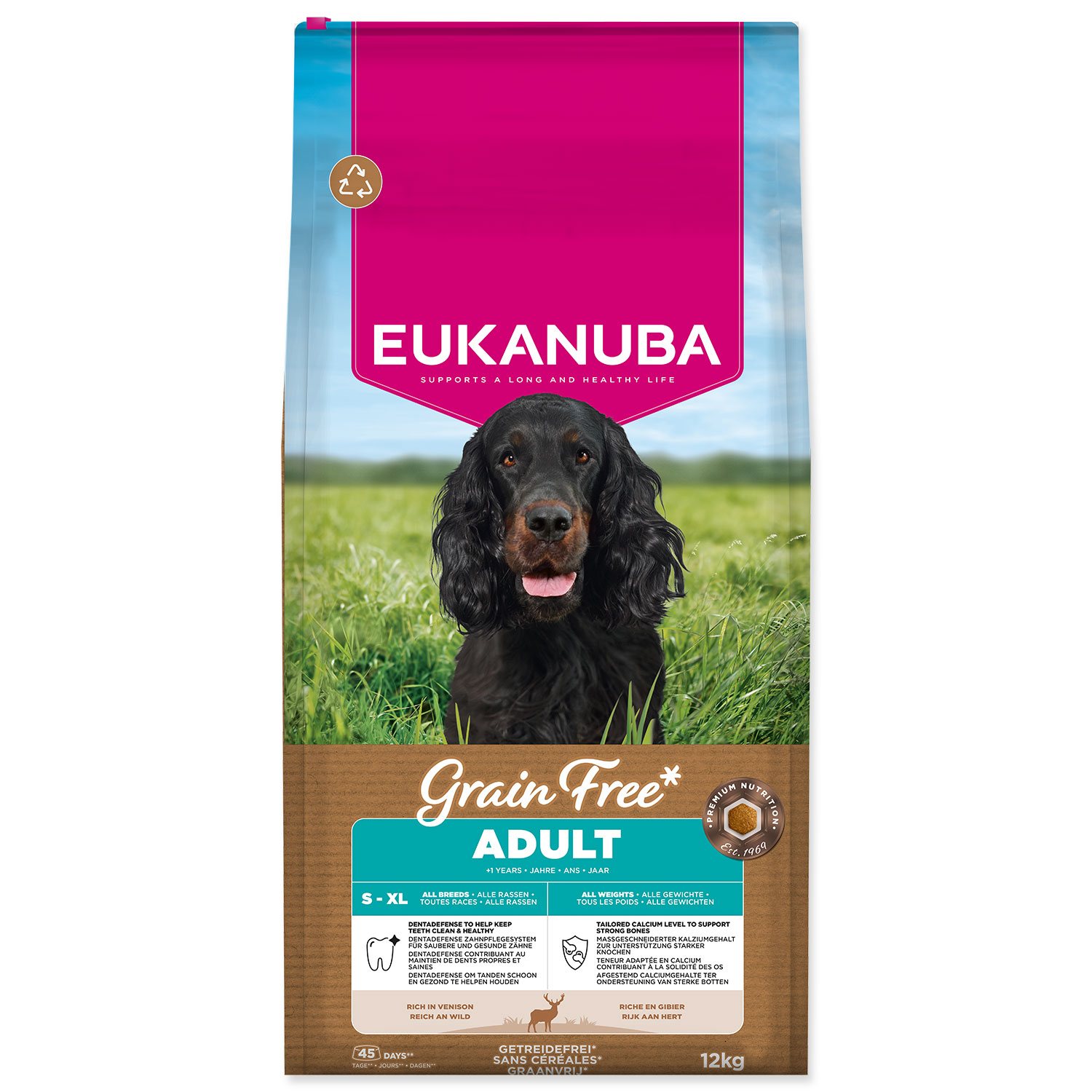 Krmivo EUKANUBA Grain Free Adult all breeds rich in venison 12kg