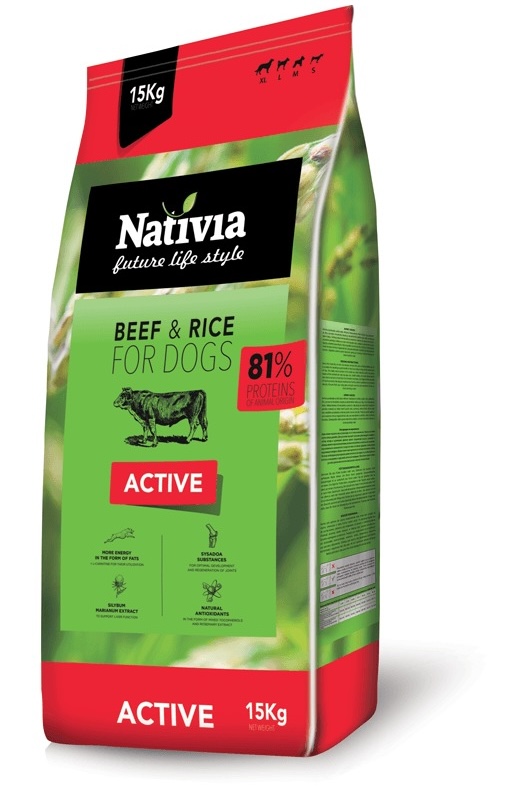 Nativia Active Beef&Rice 15kg