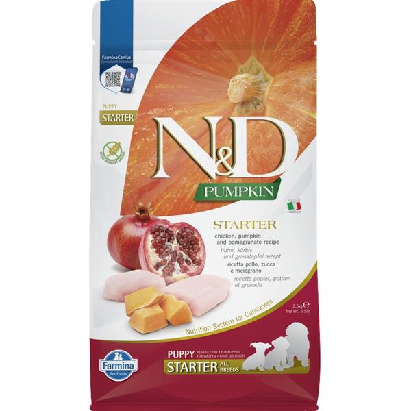 N&D PUMPKIN Dog LG Chicken & Pomegranate Starter Puppy All Breeds 2,5 kg