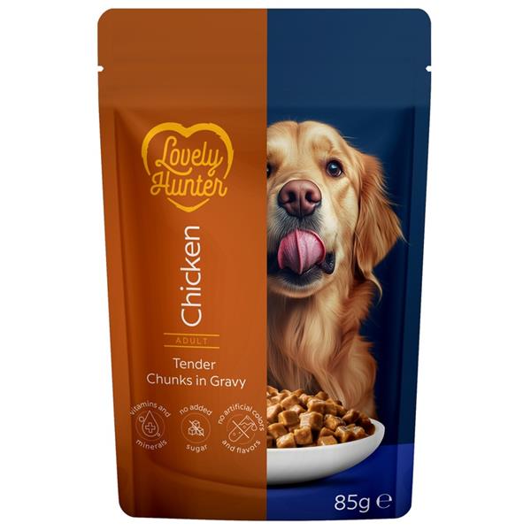 Lovely Hunter Dog kaps. Adult Chicken 85 g