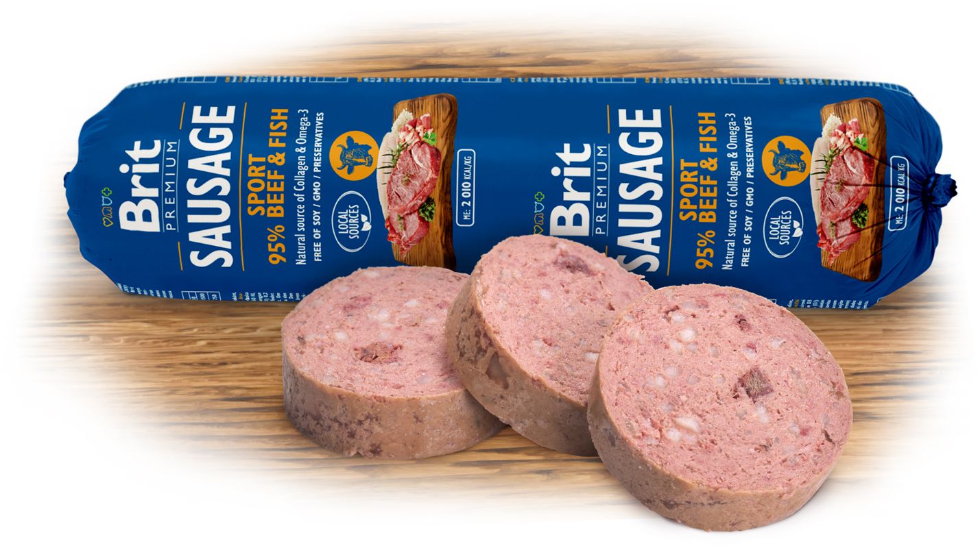 Brit Premium Brit Sausage Beef and Fish Sport formula 800g