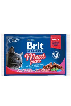 Brit Premium Cat kapsa Meat Plate 4x100g