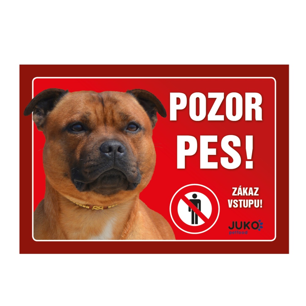 Cedulka Juko STAFORDŠIRSKÝ BULTERIÉR