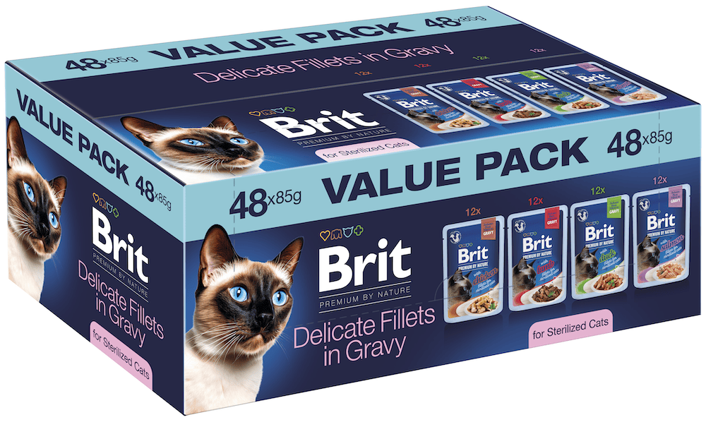 Brit Premium Cat by Nature Value Pack Sterilized 48ks