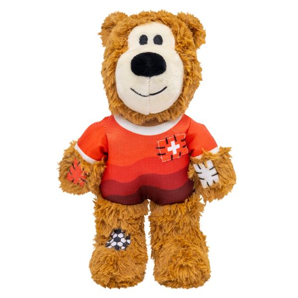 Hračka plyš KONG Wild Knots Sport Bear - Švýcarsko