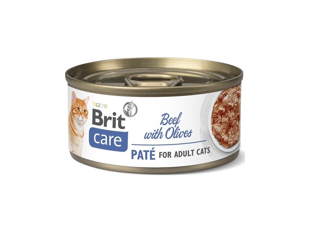 Brit Care Cat konzerva pro kočky Paté Beef Olives 70g