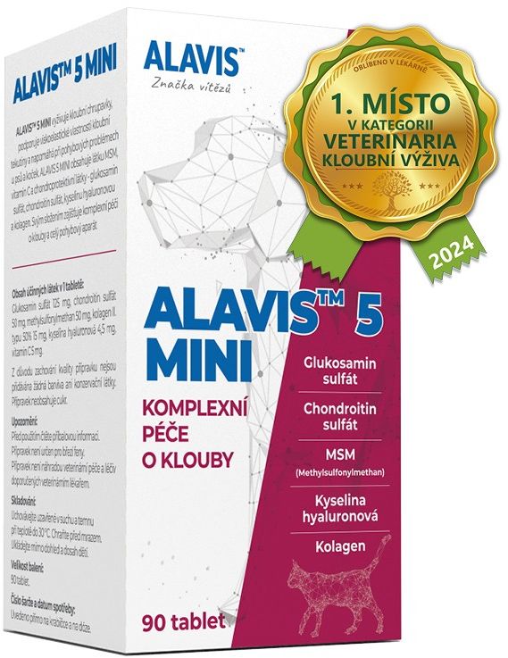 Alavis 5 MINI Kloubní přípravek pro psy a kočky 90 tbl