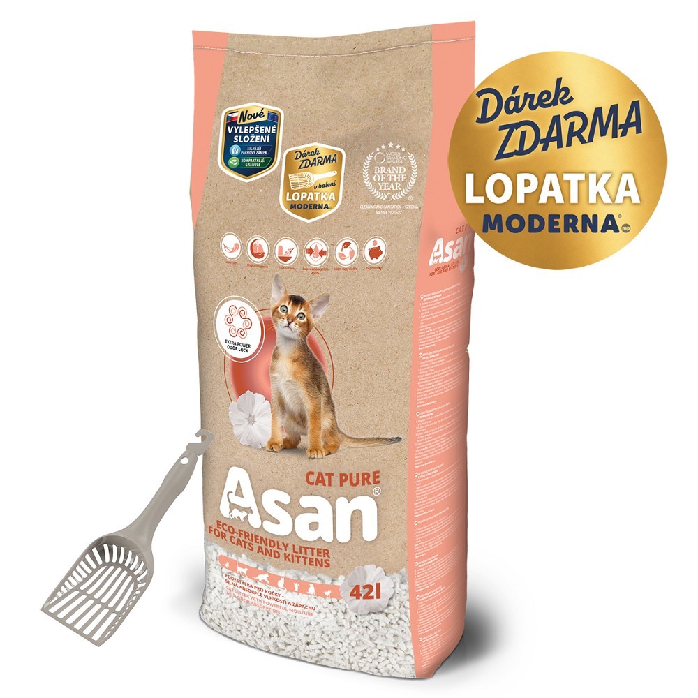 Asan Cat Pure, 42l - nové složení s dárkem