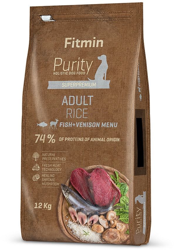 Fitmin Purity Fitmin dog Purity Rice Adult Fish & Venison 12kg