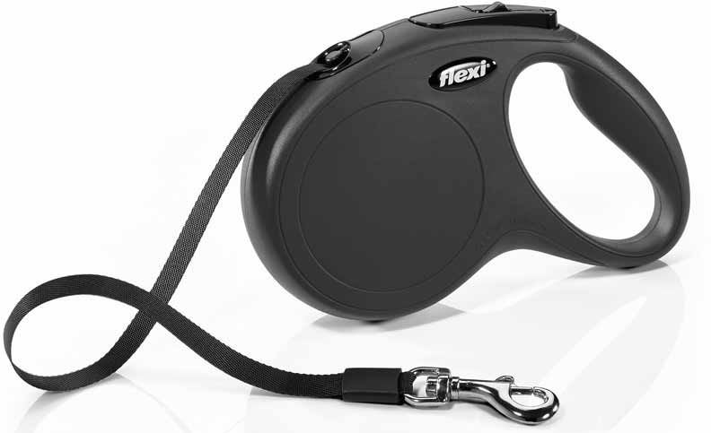 Flexi NEW CLASSIC M páskové vodítko 5m/25kg černá