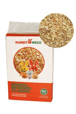 RabbitWeed RabbbitWeed hoblinová podestýlka KLASIK 60 l /1,5 kg