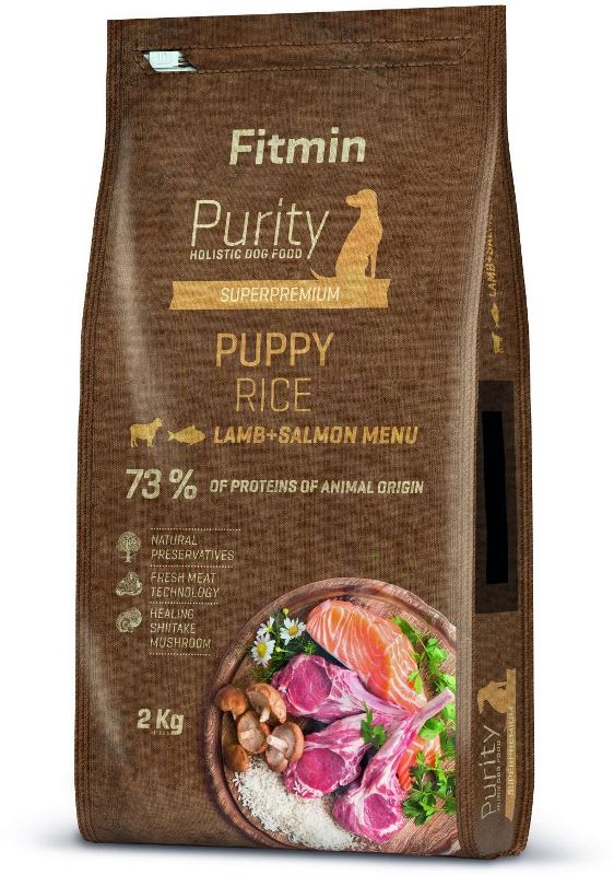 Fitmin Purity Fitmin dog Purity Rice Puppy Lamb & Salmon 2kg