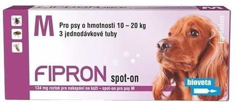 Bioveta Fipron 134mg Spot-On Dog M sol 3x1,34ml