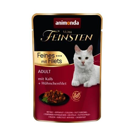 Animonda Vom Feinsten Adult telecí a kuřecí filet kapsička pro kočky 85g