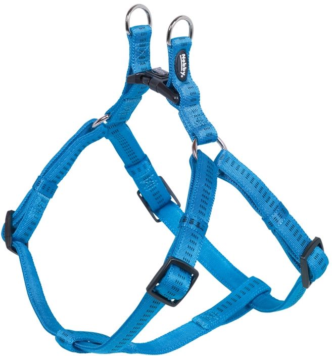 Nobby SOFT GRIP postroj světle modrý nylon M-L 50-72cm