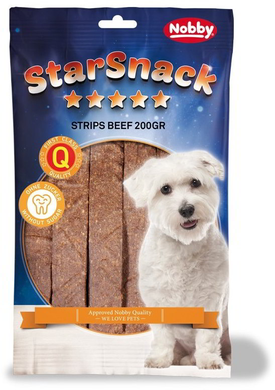 Nobby StarSnack Strips plátky hovězí 20ks / 200g