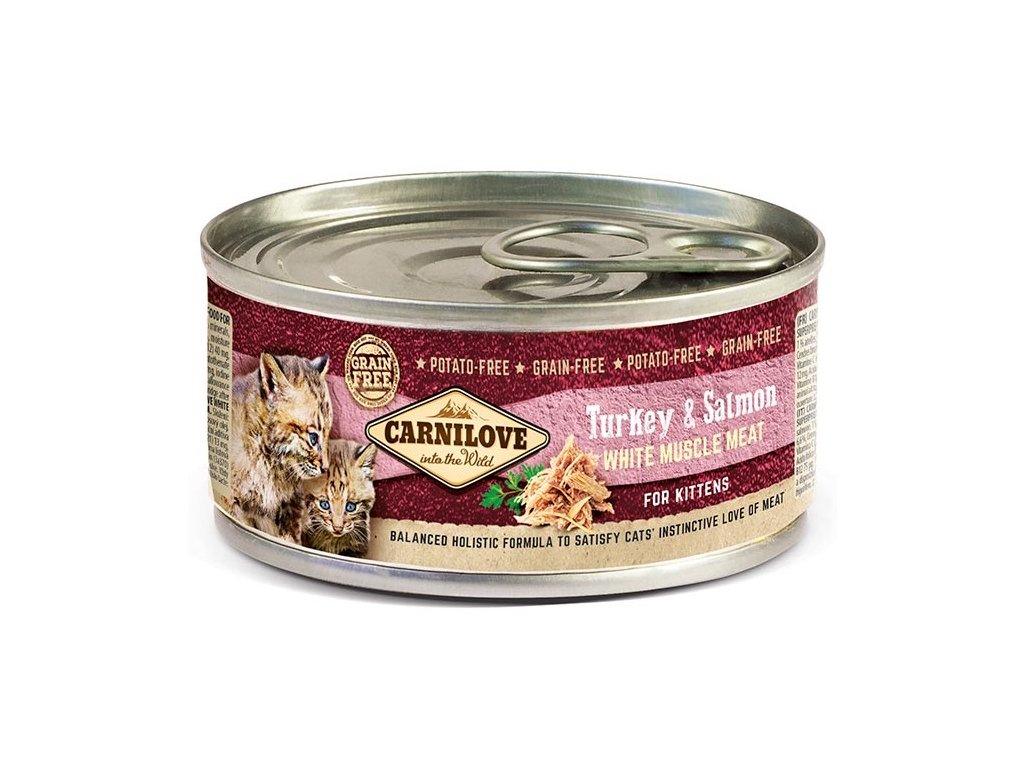 Carnilove Cat konzerva Mus Meat Turkey & Salmon Kitten 100 g