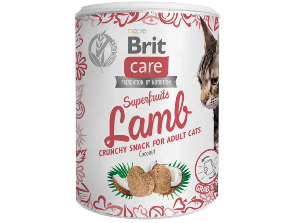 Brit Care Cat Snack Superfruits Lamb 100g