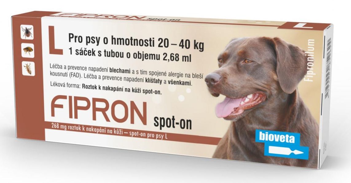 Bioveta Fipron 268mg spot-on pro psy L 1x2,68 ml