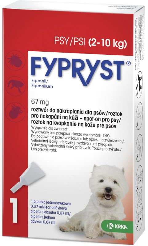 Fypryst spot-on S (pes 2-10kg) sol 1x0,67 ml