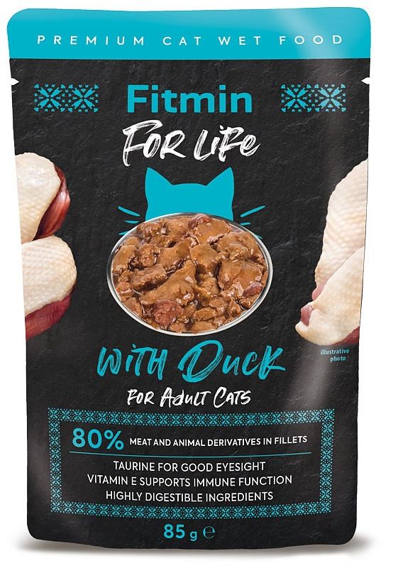 Fitmin For Life Kachní kapsička pro kočky 85g