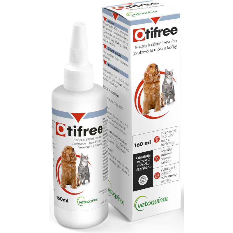 Vétoquinol Otifree ušní roztok 160 ml