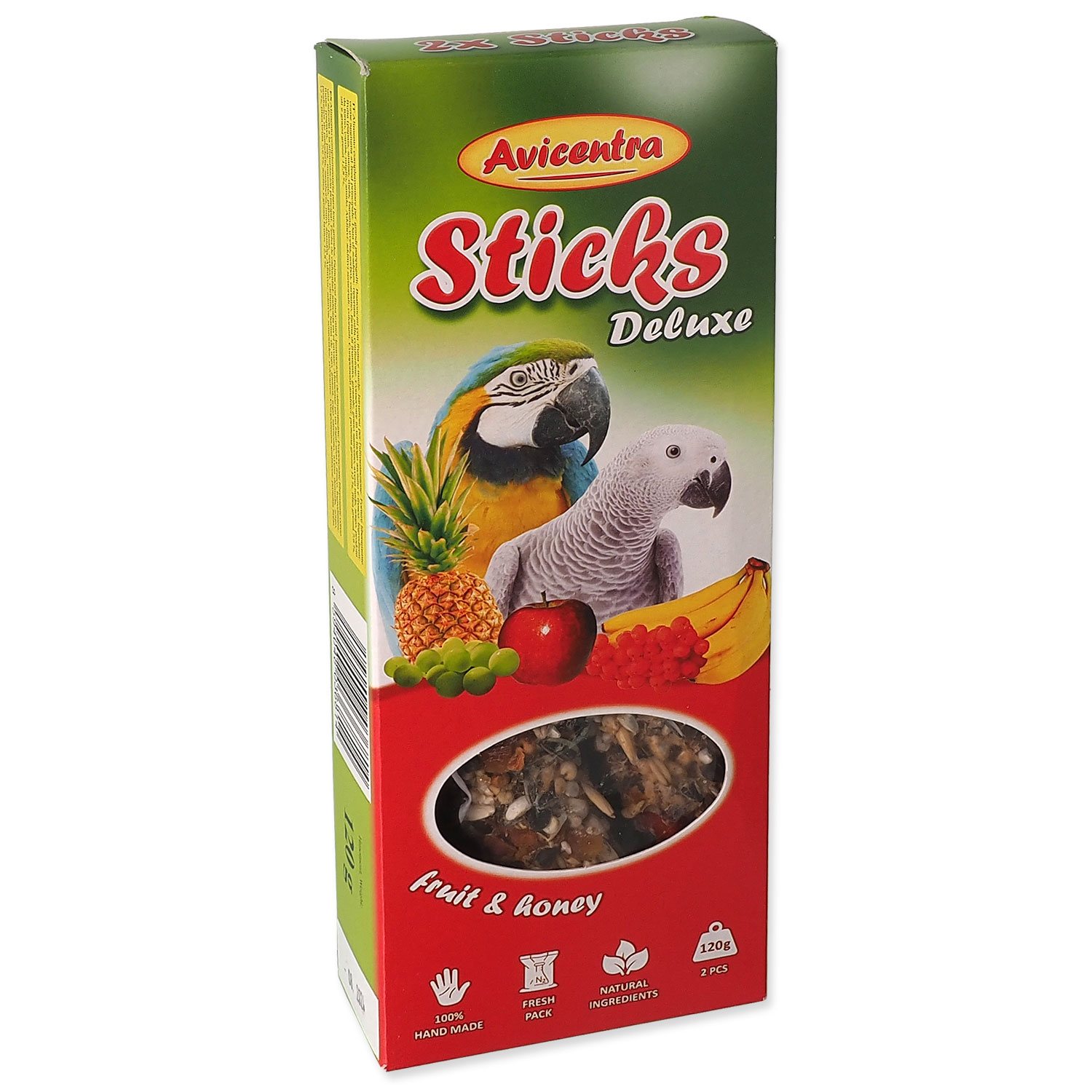 Avicentra tyčinky pro velké papoušky ovocné 2 ks