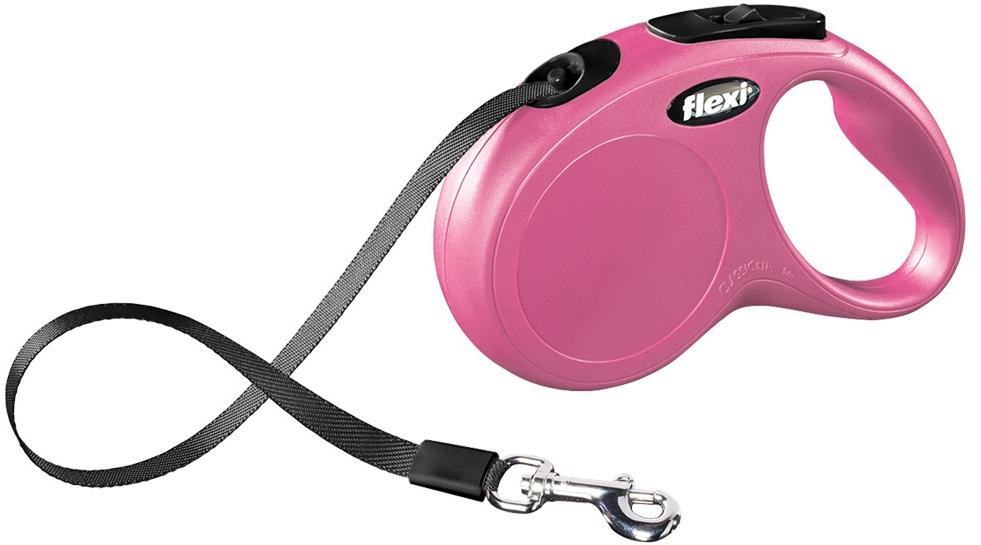 Flexi NEW CLASSIC S vodítko páskové 5m/15kg růžová