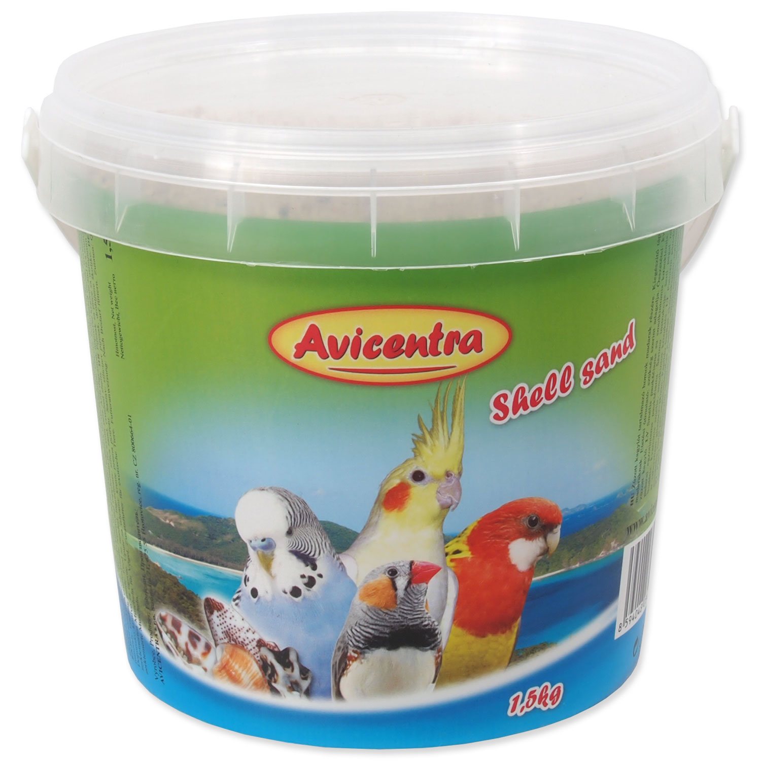 Avicentra písek pro ptáky s mušlemi 1,5 kg